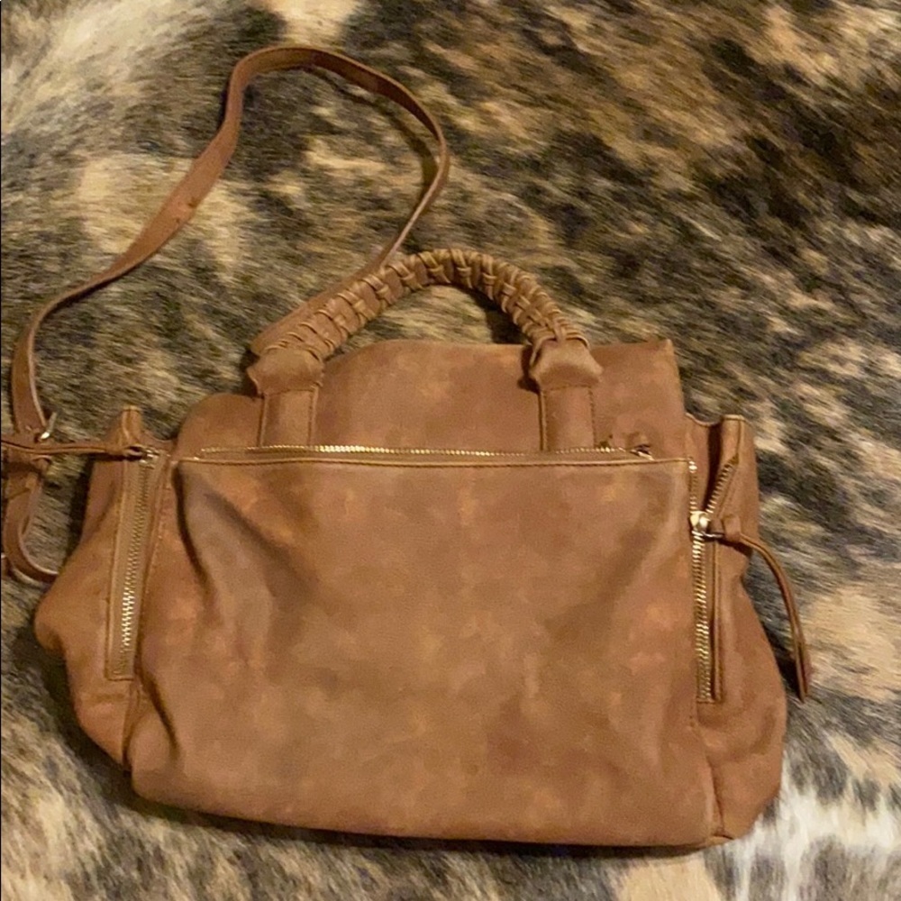 Brown leather like purse